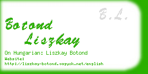 botond liszkay business card